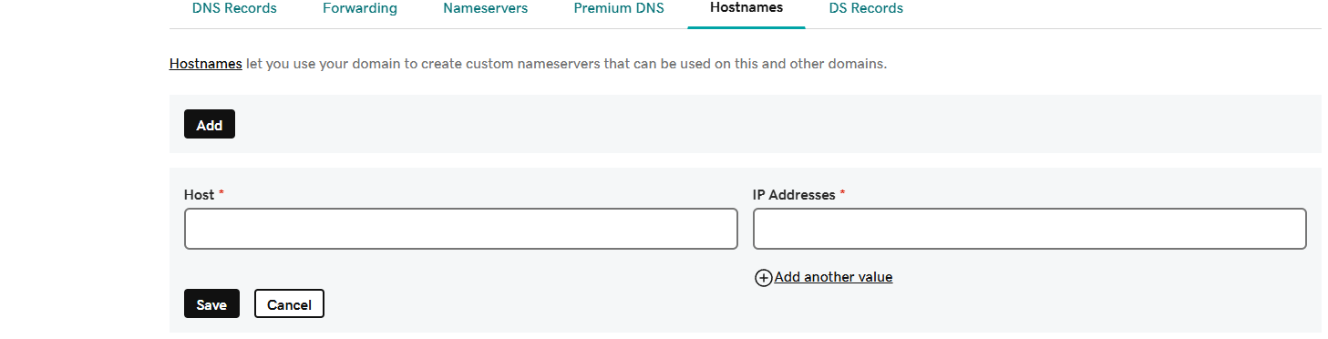 Add Hostnames